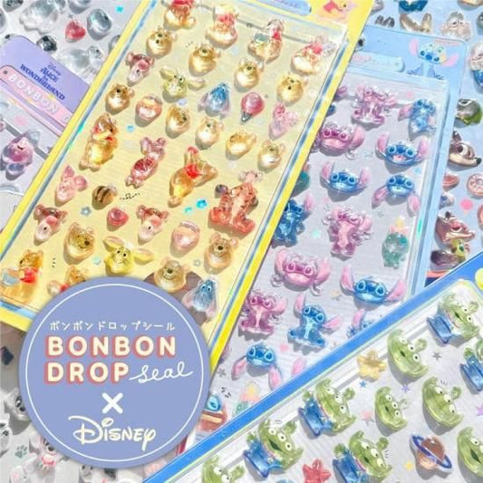 Disney Stitch Bon Bon Drop Seal Stickers - Japan Import