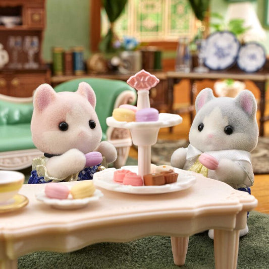 Sylvanian Families Curly-Eared Cat Babies Sweet Set - Japan Exclusive