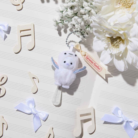 Sylvanian Families Baby Seal in Shimaenaga Costume Keychain - Japan Import