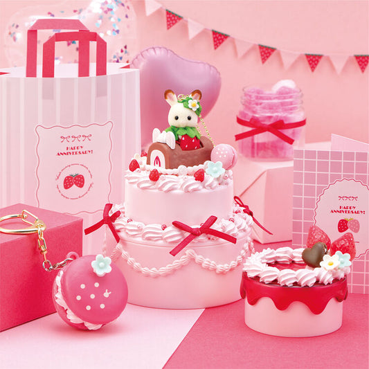 Whipple x Sylvanian Families Anniversary Strawberry Sweets Kit- Japan Import -