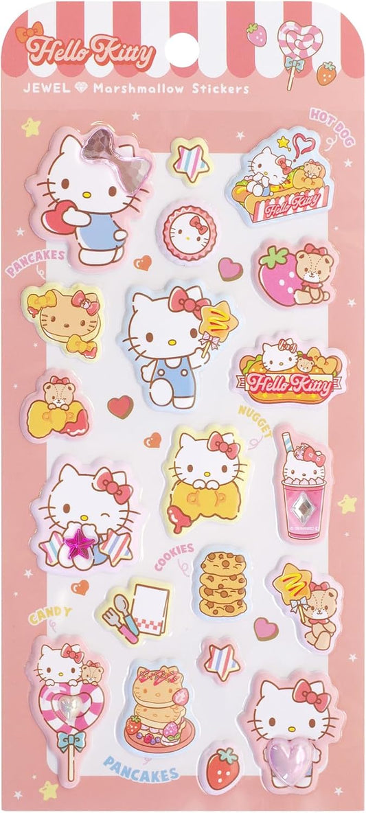 Sanrio Hello Kitty Jewel Marshmallow Stickers - Japan Import
