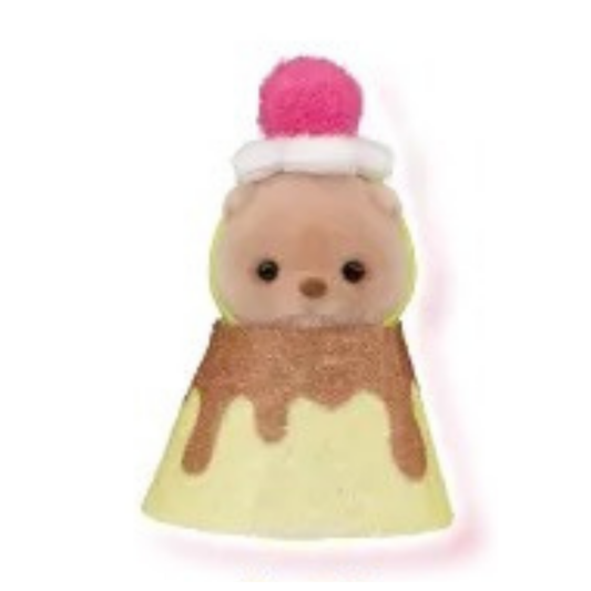 Sylvanian Families Sea Otter Baby Happy Sweets Series G Prize - Japan Exclusive