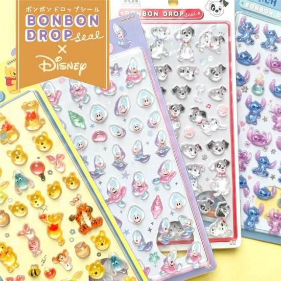 Disney Stitch Bon Bon Drop Seal Stickers - Japan Import