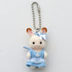 Calico Critters Bluebell Chocolate Rabbit Baby Keychain