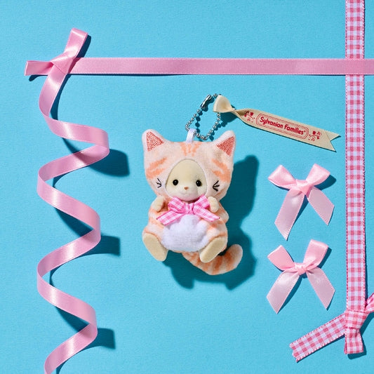 Sylvanian Families Fennec Boy in Cat Costume Keychain – Japan Exclusive