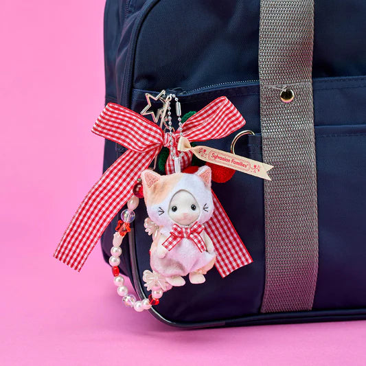 Sylvanian Families Latte Cat Boy in Cat Costume Keychain - Japan Exclusive