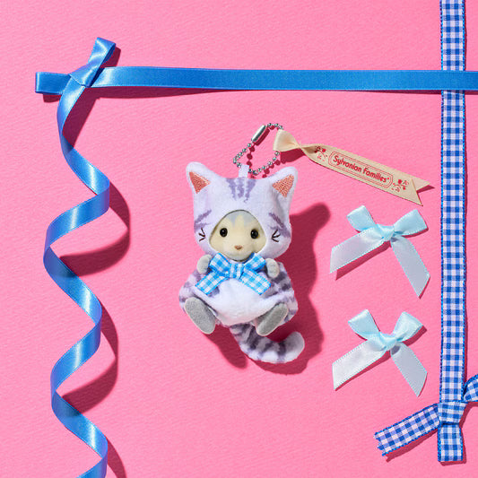 Husky Girl in Cat Costume Keychain Sylvanian Families - Japan Import -
