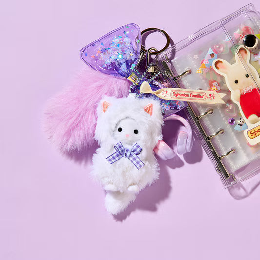 Persian Cat Girl in Cat Costume Keychain Sylvanian Families - Japan Import -