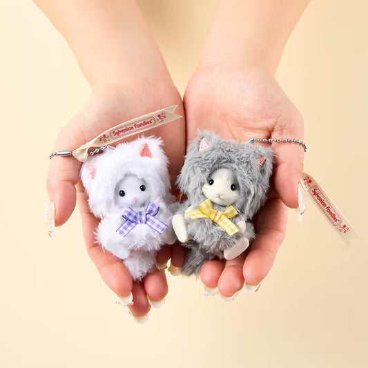 Persian Cat Girl in Cat Costume Keychain Sylvanian Families - Japan Import -