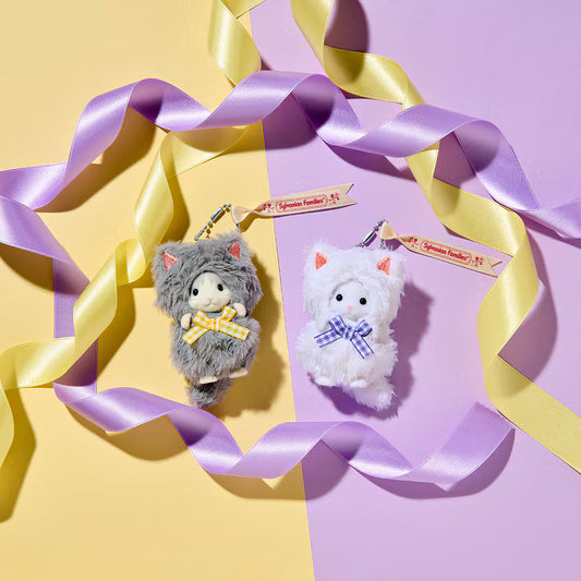 Persian Cat Girl in Cat Costume Keychain Sylvanian Families - Japan Import -