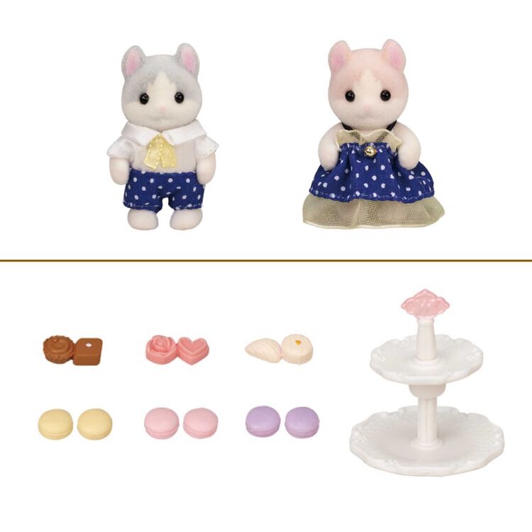 Sylvanian Families Curly-Eared Cat Babies Sweet Set - Japan Exclusive