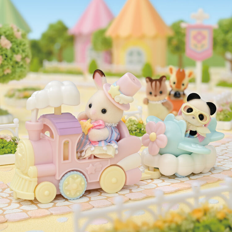 Sylvanian Families Amusement Park Ride Set (Plane and Train) - Japan Import
