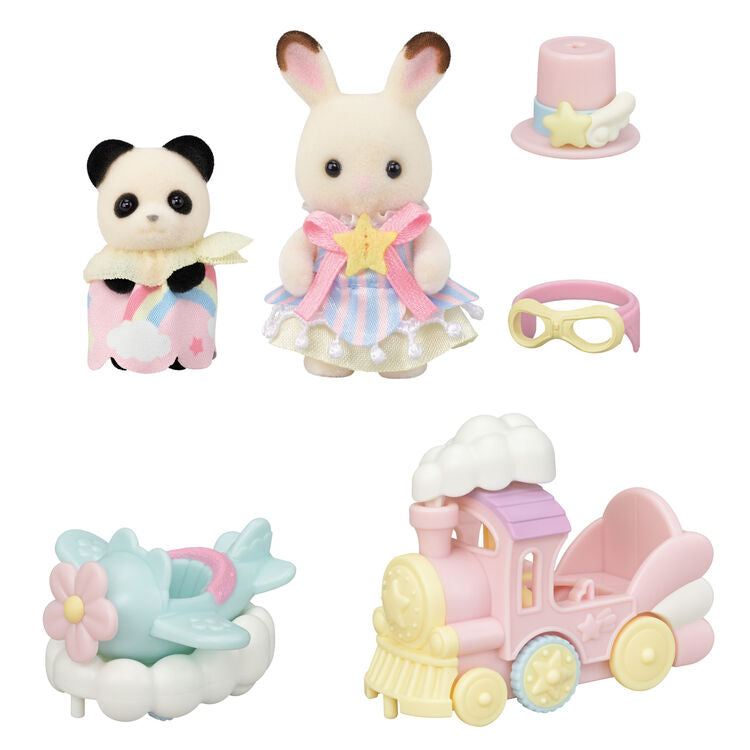 Sylvanian Families Amusement Park Ride Set (Plane and Train) - Japan Import
