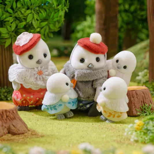 Sylvanian Families Shimaenaga (Fairy Snow Bird) Family - Japan Exclusive