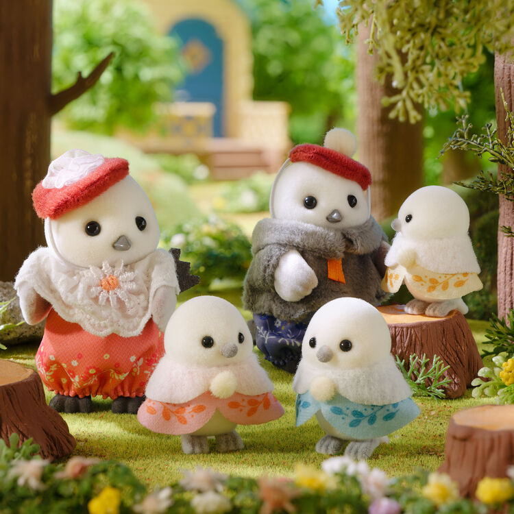 Sylvanian Families Shimaenaga (Fairy Snow Bird) Family - Japan Exclusive