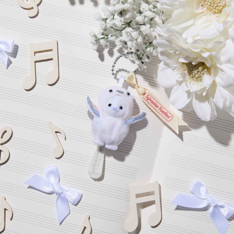 Sylvanian Families Baby Seal in Shimaenaga Costume Keychain - Japan Import