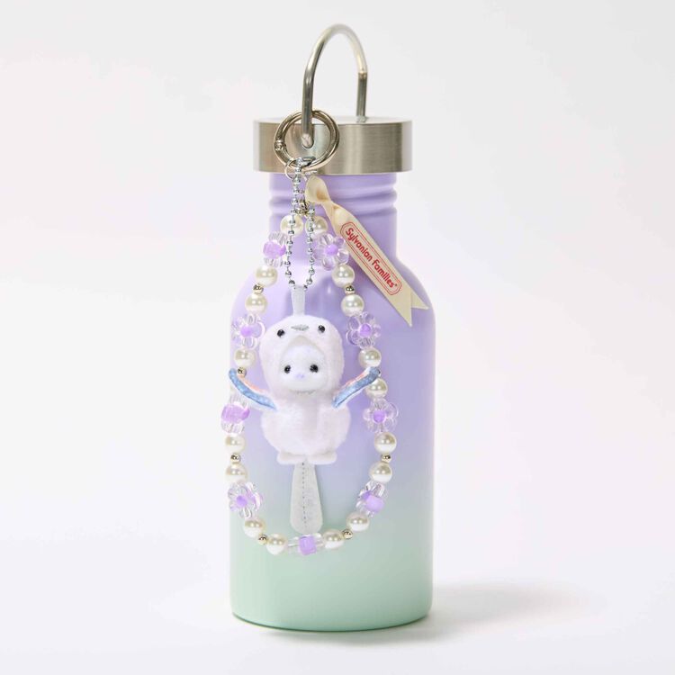 Sylvanian Families Baby Seal in Shimaenaga Costume Keychain - Japan Import