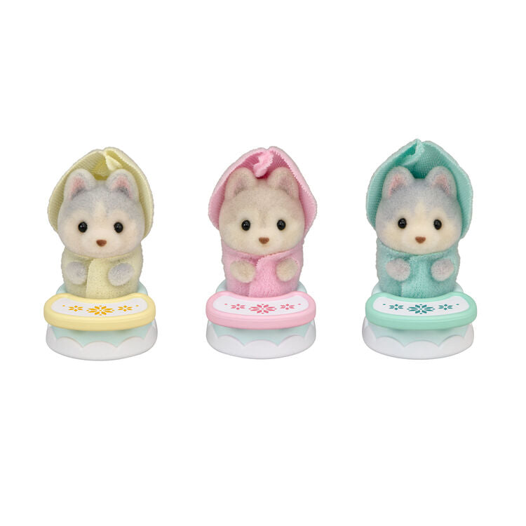 Sylvanian Families Husky Triplets Baby Chair Set - Japan Exclusive