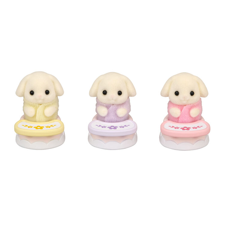 Sylvanian Families Flora Rabbit Triplets Baby Chair Set - Japan Exclusive