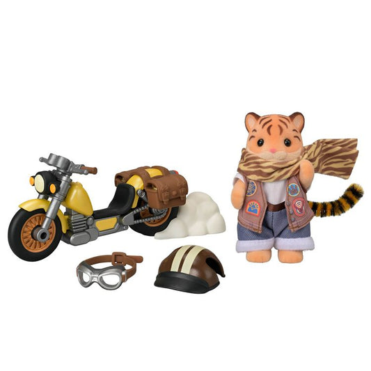 Sylvanian Families Adventure Motorbike Tiger Father Miles - Japan Import