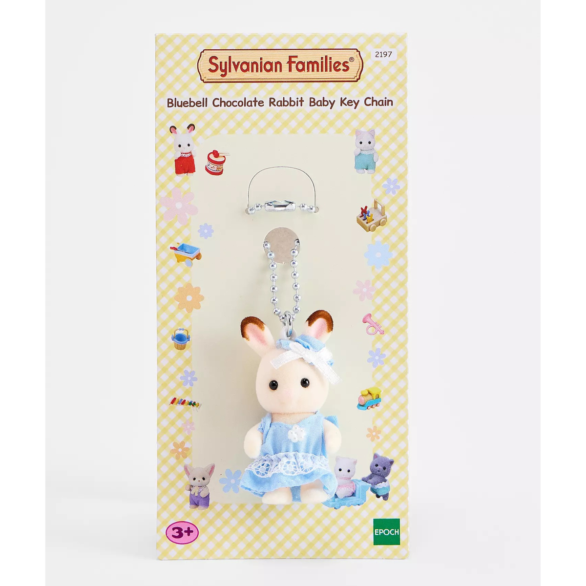 Calico Critters Bluebell Chocolate Rabbit Baby Keychain