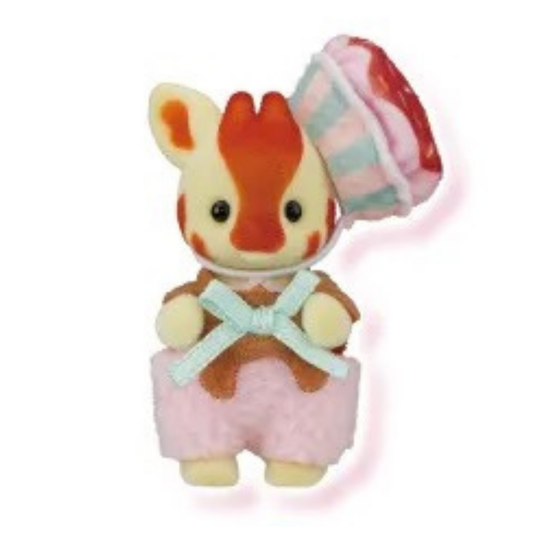 Sylvanian Families Giraffe Baby Happy Sweets Series G Prize - Japan Exclusive